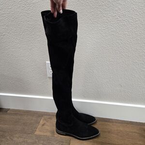 Le Silla Leather Black Over The Knee Suede Boots Size 40